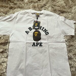Bape White Shirt with Ape Logo
